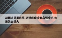 胡锡进举报进展 胡锡进谈成都高强度防控:损失会很大